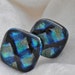 Cuff Links Fused Glass Cuff Links Geometric Dichroic
