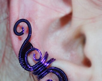 Woven Full Swirly Cuff - Purple