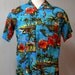 Mens 70s Vintage Rayon Hawaiian Shirt Size Large