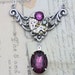 Steampunk Necklace Jewelry - Steam Punk Amethyst Purple Vintage - February Birthstone Clockwork Necklaces