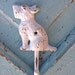 Modern Dog / Scottie Dog Wall Hook / Cast Iron / Shabby White / Wall Hanger / Metal Wall Decor / Patio / Shabby Home Decor /Winter
