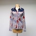 Vintage 1970s Blouse / 70s Kenny Rogers Patchwork Print Western Shirt / Medium