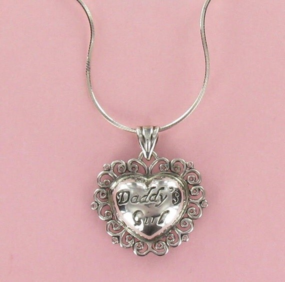 Daddy's Girl Locket Necklace 925 Sterling Silver on