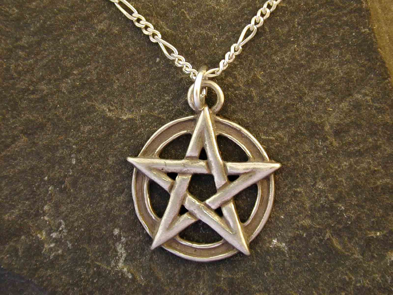 Sterling Silver Ideogram Pentagram Five Point Star by peteconder