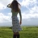 Women's Skirt - Floral - A Line Skirt - Organic Cotton - Eco Friendly - Organic Clothing - size 4 - SALE