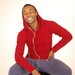 Men's Hoodie - Red Organic Cotton with Side Pocket - Eco Friendly - Organic Clothing