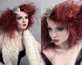 Spiked ''Satanae Lacrymis'' Teardrop Fascinator Fashion Goth Couture