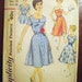 Vintage UNCUT Sewing Pattern 1950s Rockabilly Swing Dress FACTORY FOLDS Simplicity 3044 Bust 34