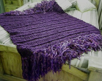 Deep Purple Blanket Purple Throw Blanket Dark Purple Home Decor Violet Eggplant Plum Amethyst Grape Purple Afghan