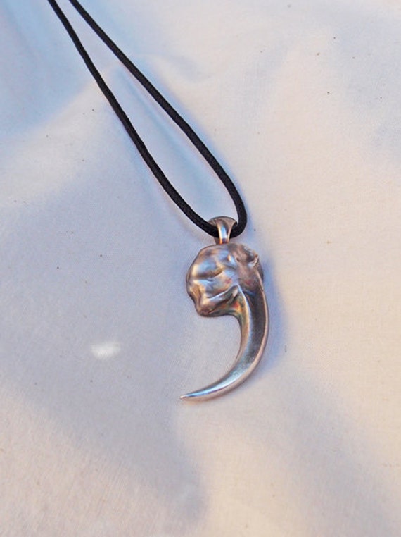 Eagle Talon Pendant Silver Handmade by Texturz on Etsy