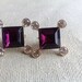 Sparkling Vintage Amethyst Crystal Vintage Adjustable Clip On Earrings - purple and rhinestone CZ cubic zirconia