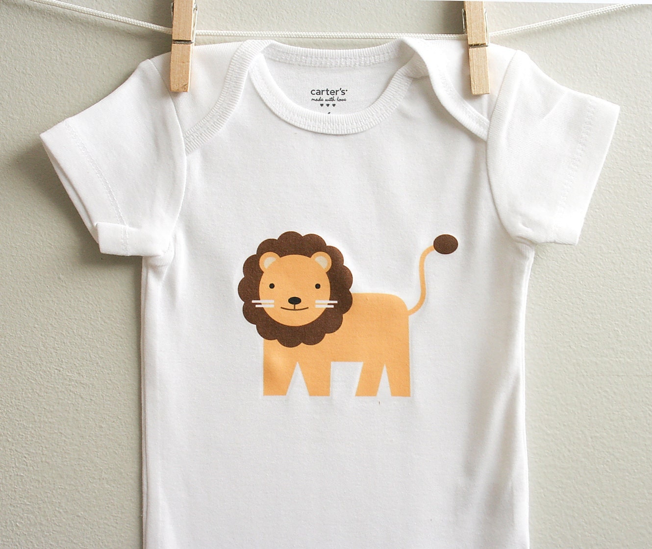 Lion baby clothes lion baby bodysuit 3 mos by squarepaisleydesign