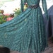SALE Vintage 1970's 1980's Lace Sheer Gypsy Hippie Long Maxi Dress