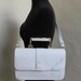 1980s Le Deco White Leather Satchel Bag.