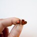 red heart earrings, post earrings, small, tiny. christmas gift for her, girlfriend, daughter, niece. ceramic jewelery.
