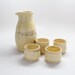 Yellow Sake Server with Four Cups