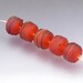 Lampwork glass bead set matte MADE to ORDER etched Orange Rainbow Cocoon Anne Londez SRA