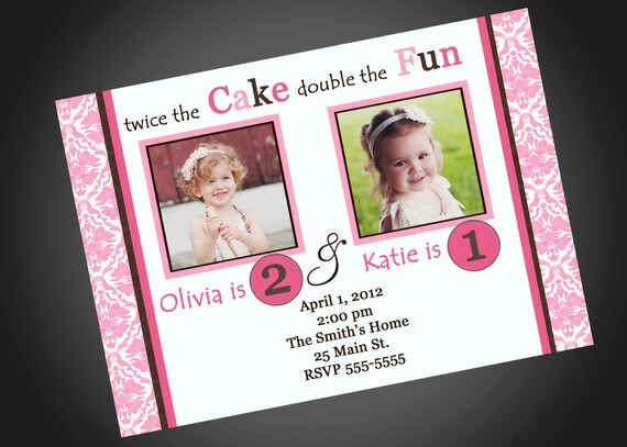 Joint Party Girls Birthday Invitation Il_570xn