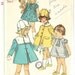Vintage Girls A-line Dress, Coat and Tulip Hat Pattern Simplicity 6949 Complete 1960s size 2 bust 21"