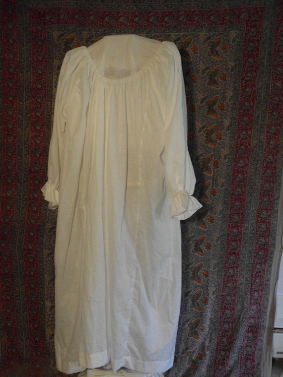 Plus size white cotton muslin chemise to wear under by Gramaprilly