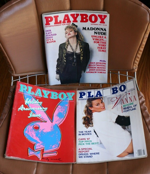 Playboy Magazine 3 Collectible Issues Madonna Vanna White