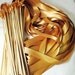 Satin Wedding Ribbon Wands - Custom Colors - Pack of 50 - Shown in Deep Gold - Unique Ceremony Exit Idea