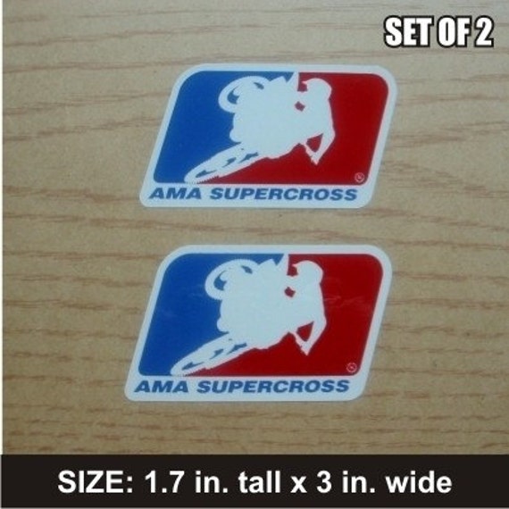 AMA Supercross Racing Stickers Decal 2 lot Original 1990