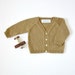 Knitted classic coat in camel. 100% cotton. READY TO SHIP size newborn.