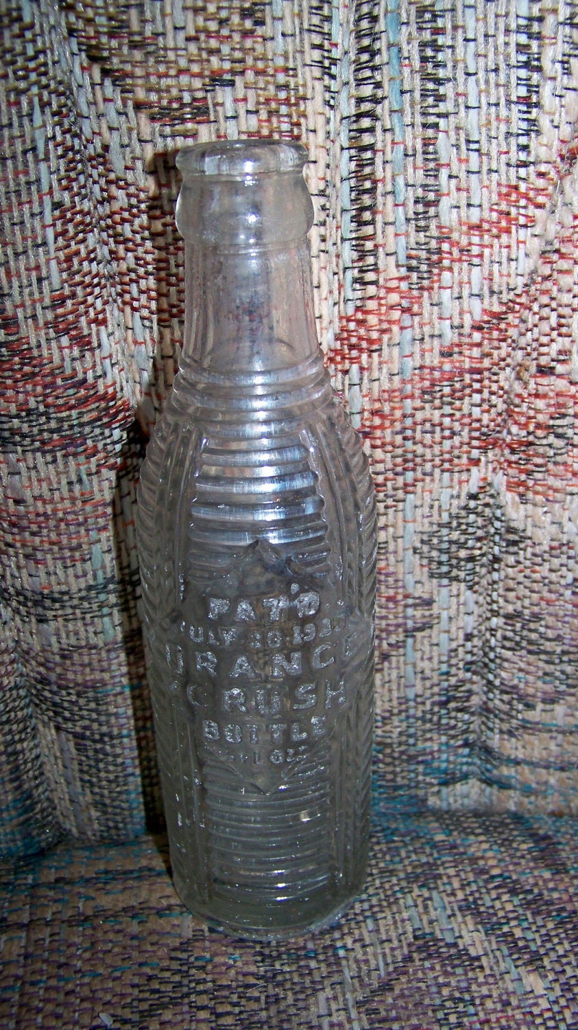 Download Vintage Glass Orange Crush Soda Pop Bottle Marked OMAHA 6 oz Yellowimages Mockups