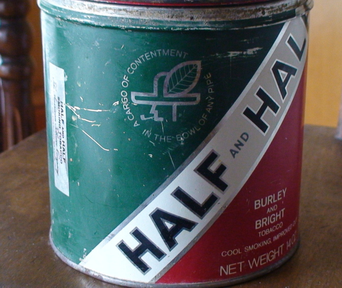 Half and Half Smoking Tobacco Tin 14 oz. Burley and Bright