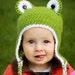 Crocheted Frog hat - 6-12 months- Ready to Ship