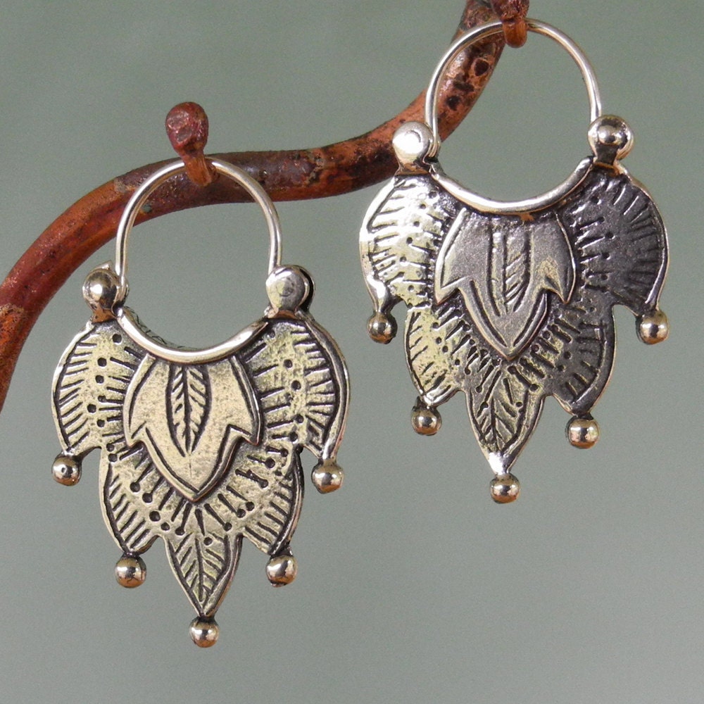 large tribal hoop earrings