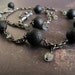 Sale Necklace - Labradorite Agate Black Web Cracks Blue Flash Power Stone - Lava And Agates