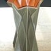 Tall 1960's Belle Kogan Prismatique Star Vase - Celadon and Mandarin - 797 - Red Wing Pottery