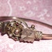 Antique Early 1900's Czech Hinged Bracelet with Seed Pearls and Garnets