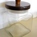 Square Candy Jar w/ Wood Lid