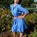 Blue and Turquoise Petal Leaf Dress