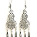 925 Sterling Silver Filigree Ethnic Chandelier Earrings - Free hipping ID11