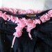 Knitted PINK Belt ruffle frilly belt for women girls breast cancer awareness attire