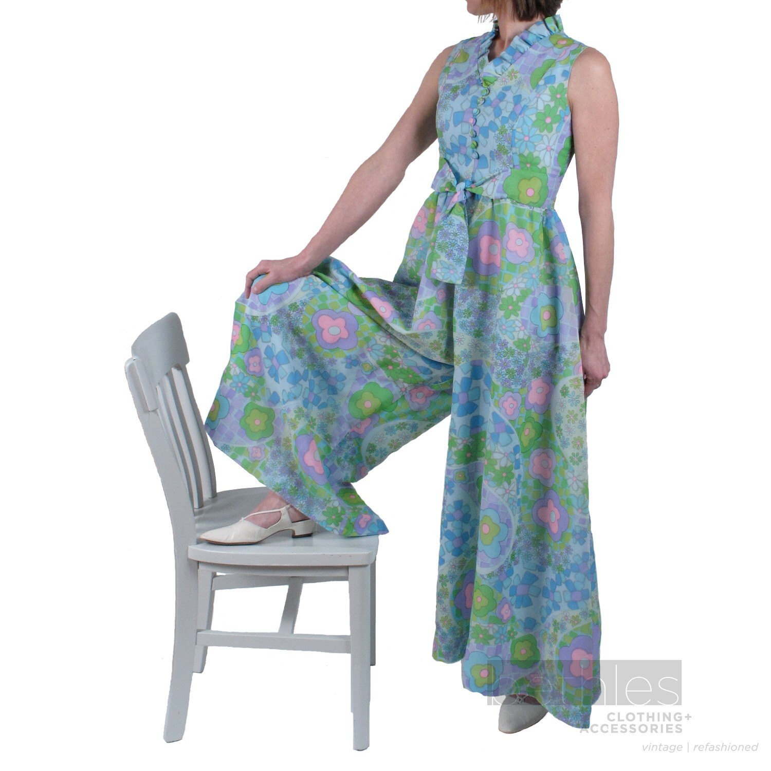 60s Jumpsuit One Piece Jumpsuit Mod 1960s by Bethlesvintage