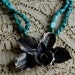 Vintage Turquoise Silver Necklace Boho Haute Hippie Trending Style