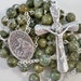 Handmade Catholic Rosary, Alligator Skin Jasper, St. Anthony Center