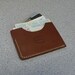 2 Pocket Leather Card Case / Simplified wallet from russet brown leather - al