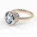 Aquamarine ring-Aquamarine 14K White and Yellow Gold Ring - Fine Jewelry - Gemstone Ring-two tone ring