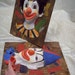 Clown Collage pair pictures 3-D handmade original art by Vincente Paratore