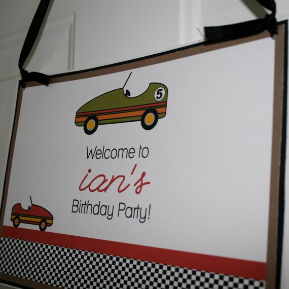 Race Car- welcome door sign- print your own Il_570xn