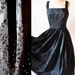 50's Swing Dress, Eyelet Dress, Taffeta Tea Length Gown, 1950 Rockabilly Pin Up Dress