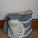 Crochet Tote Bag with a doily