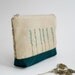 Christmas in July - Zipper Sewing Storage Pouch - Cosmetics Organizer - Hand Embroidered Flowers - Forget Me Nots