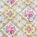 1970's Vintage Wallpaper Yellow with pink roses